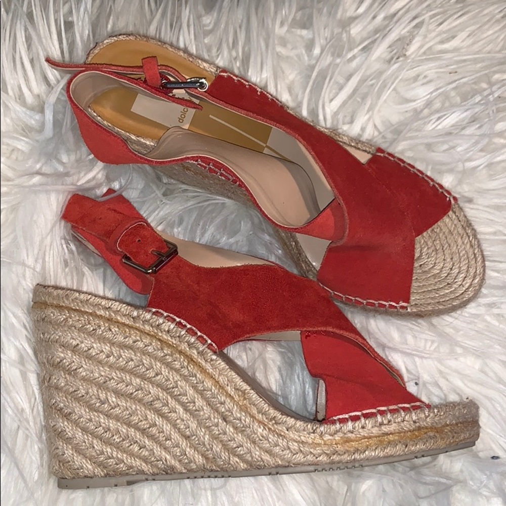 Red Dolce Vita wedges